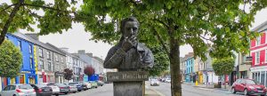 Bust of Con Houlihan in the Main street of Castleisland